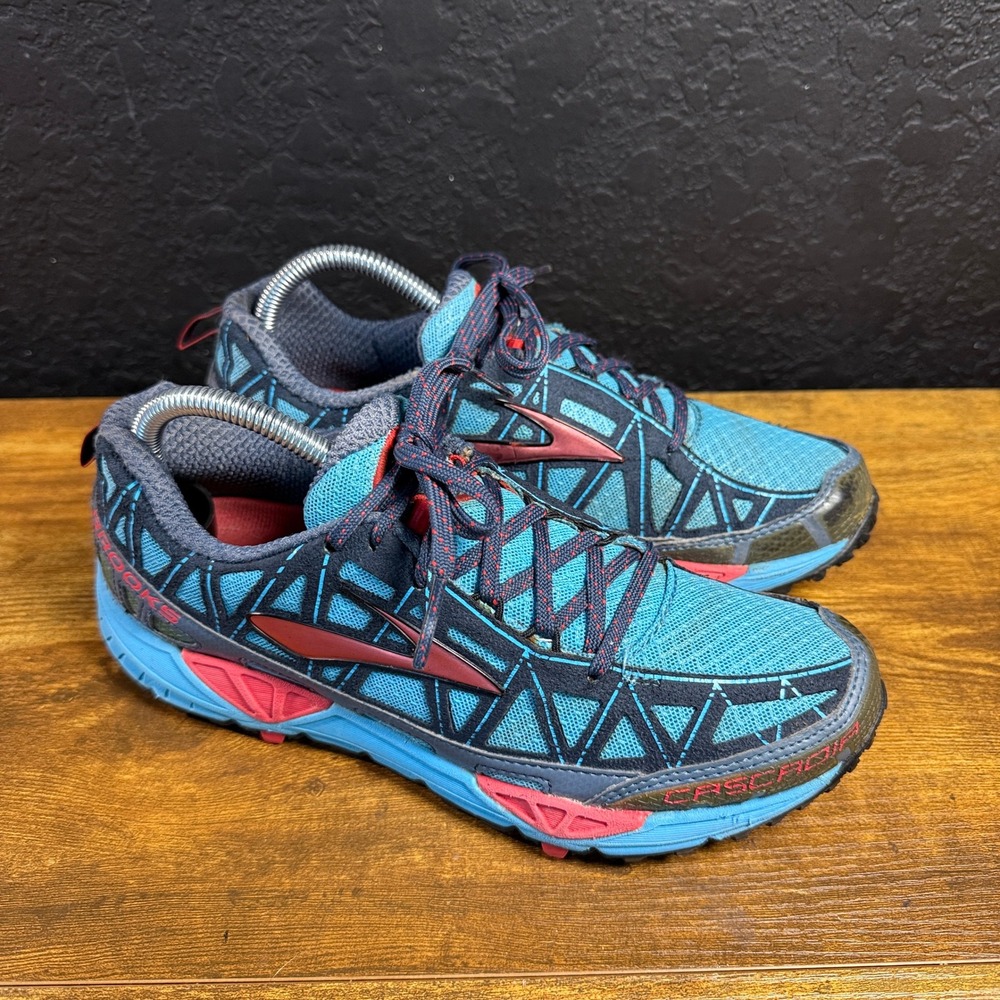 Brooks Cascadia 11 1291271B405 Blue Synthetic Trail Running Shoes Womens 8.5